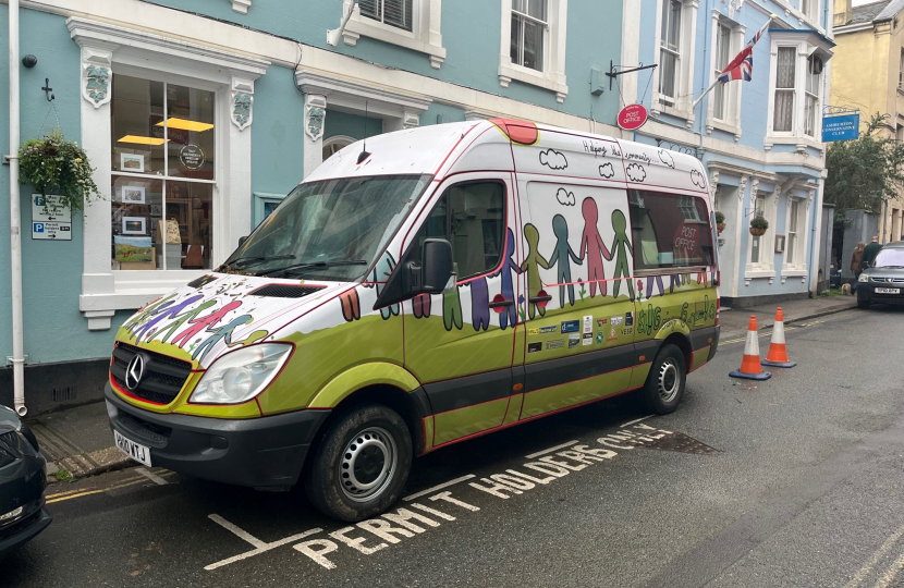 The New Mobile Bank/Post Office and Library Delivery Service Van
